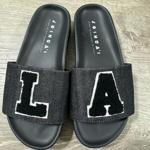 Joshua Sanders Denim La slide sandal